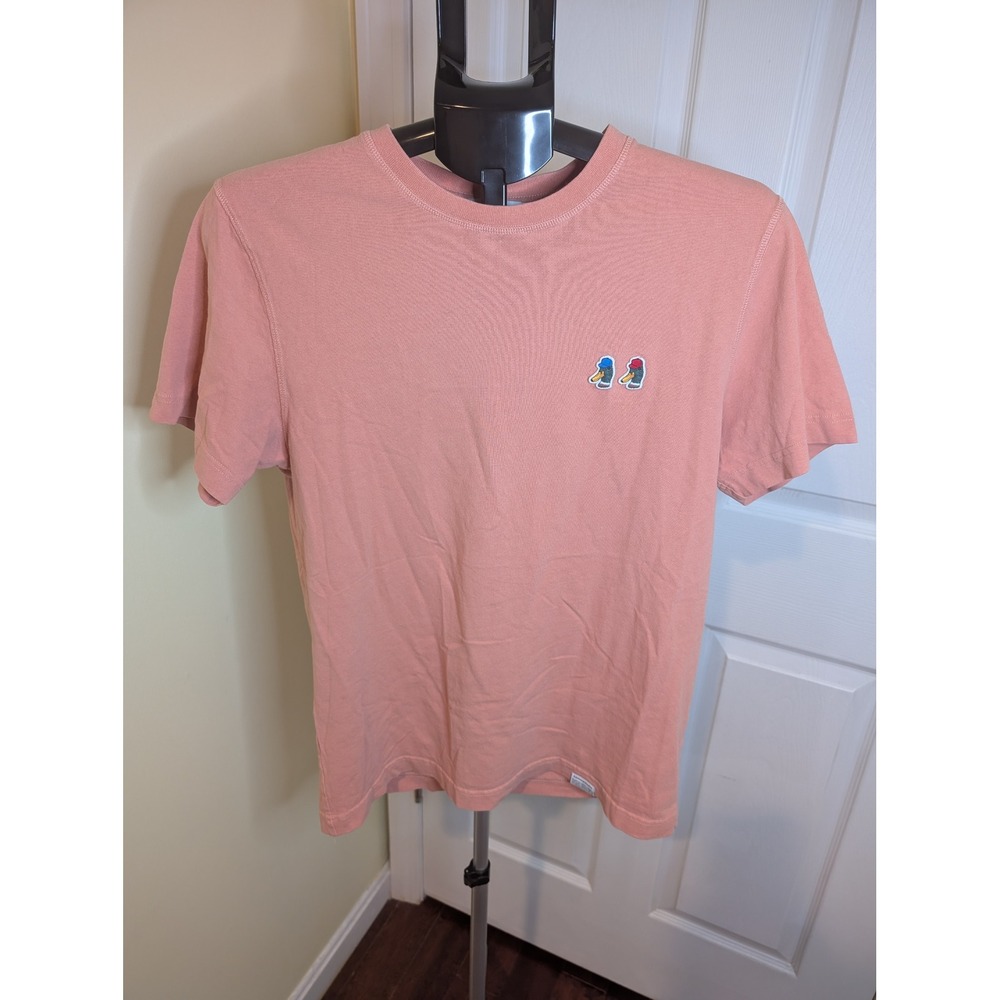 Edmmond Studios‎ T-Shirt Mens Small Salmon  Organic Cotton Duck Graphic Tee